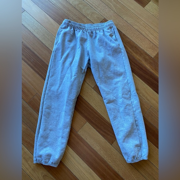 Hanes Grey Ultimate Cotton Men’s Drawstring Sweatpants - Picture 1 of 4